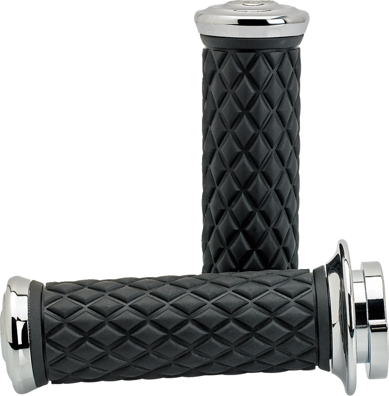 BILTWELL Alumicore Grips - TBW / Chrome 0630-3187