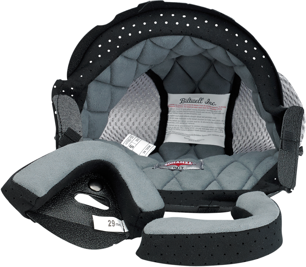 BILTWELL Bonanza Liner - Black/Gray / Small 0134-1724