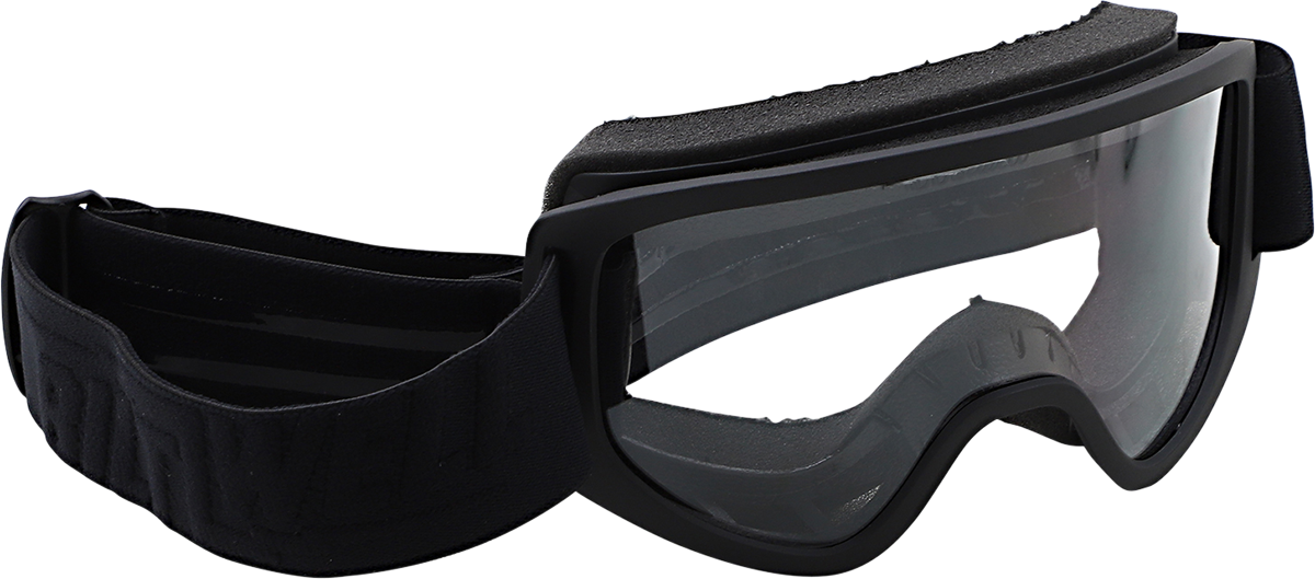 BILTWELL Moto 2.0 Goggle - Blackout / Clear Lens 2601-2964
