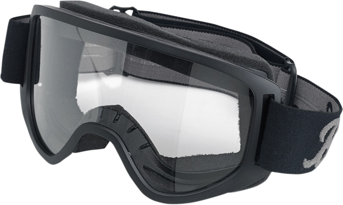 BILTWELL Moto 2.0 Goggle - Script / Black / Clear Lens 2601-2248
