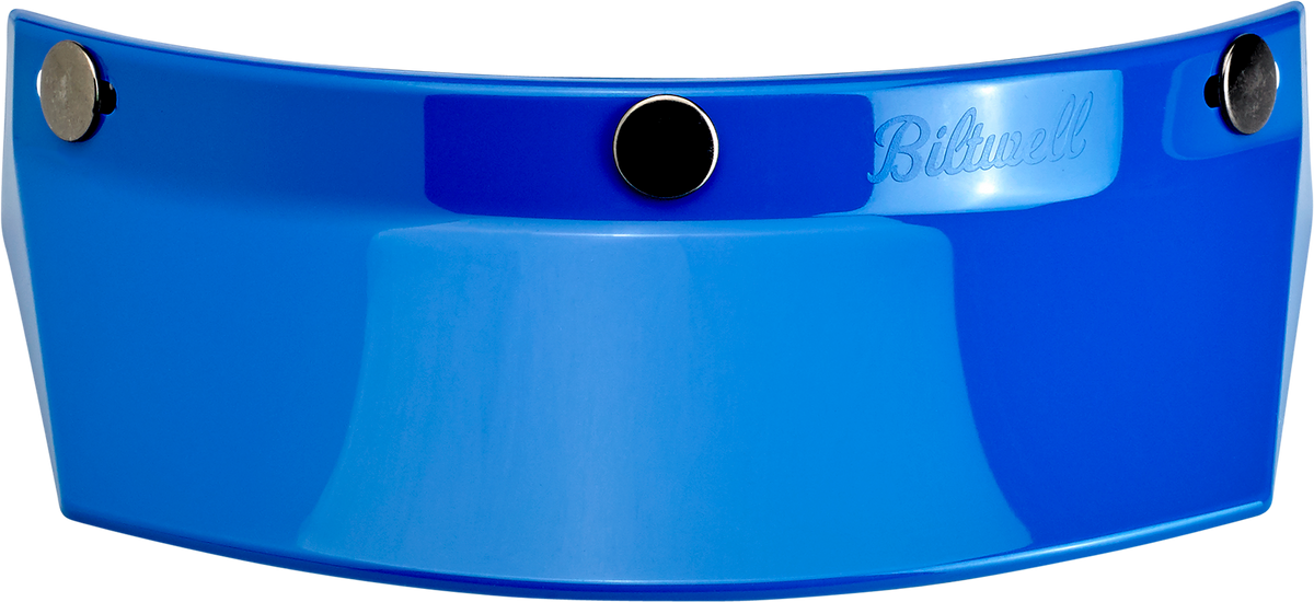 BILTWELL Moto 3-Snap Visor - Blue 0132-1138