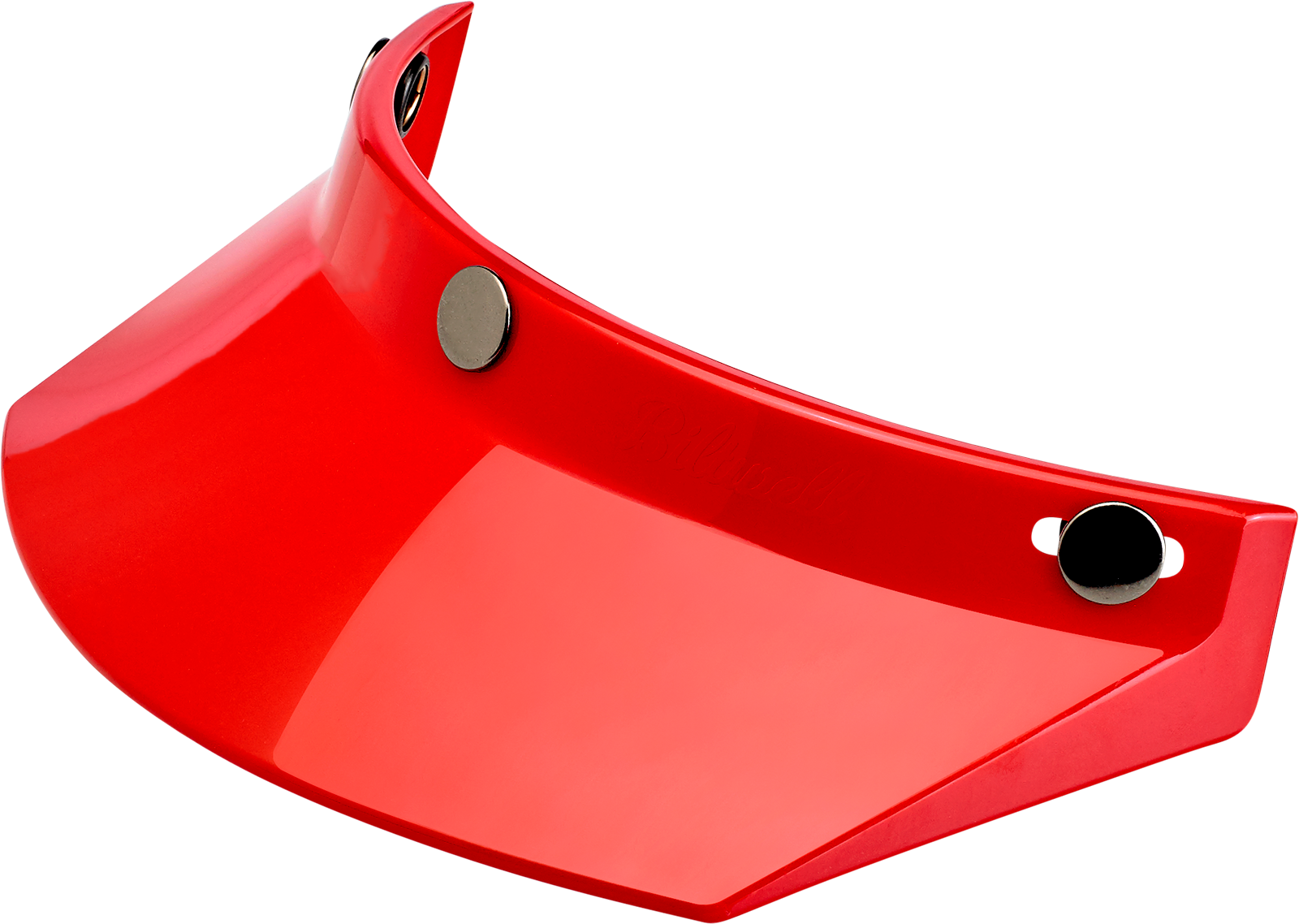 BILTWELL Moto 3-Snap Visor - Red 0132-1139