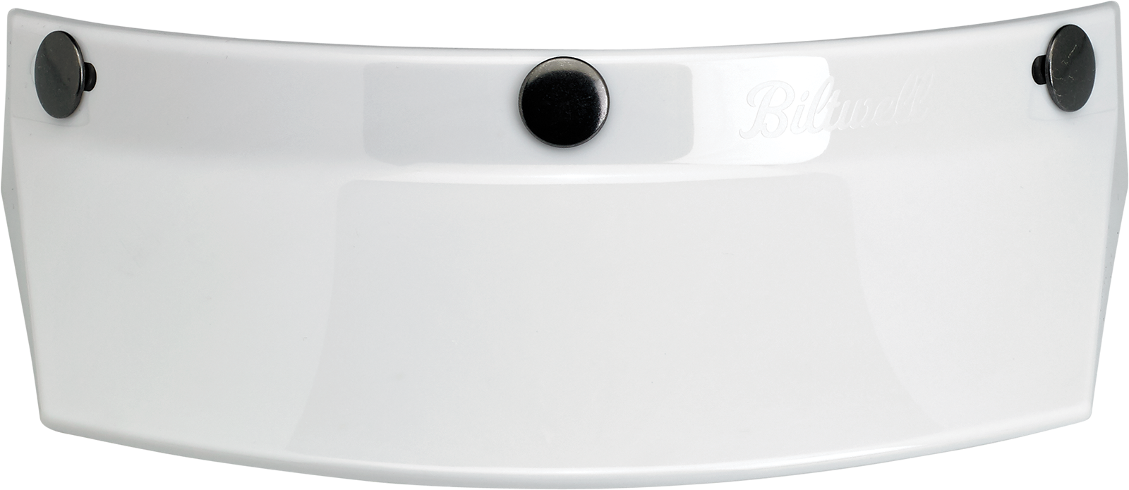 BILTWELL Moto 3-Snap Visor - White 0132-1010