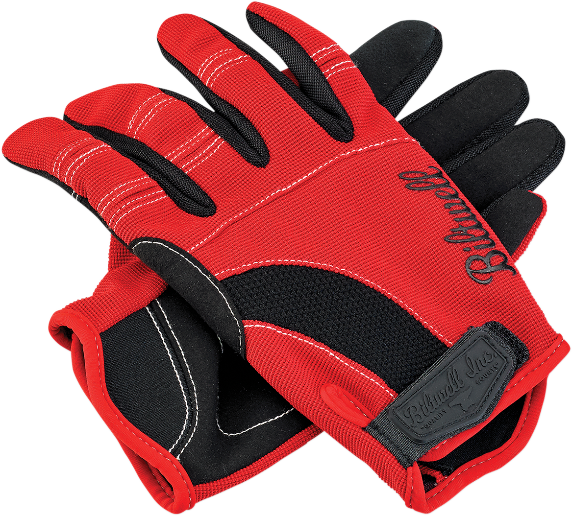 BILTWELL Moto Gloves - Red/Black/White / XL 3301-3314
