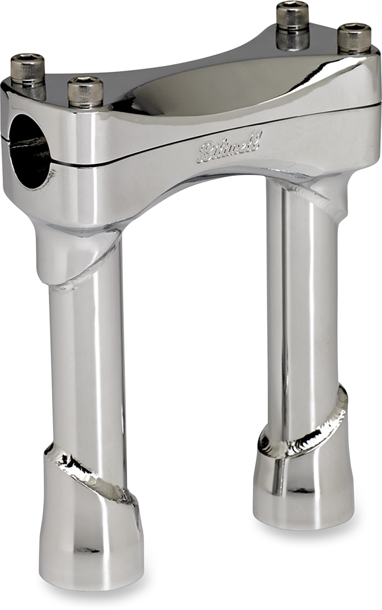 BILTWELL Murdock Handlebar Risers - 6" / Chrome 0602-0659