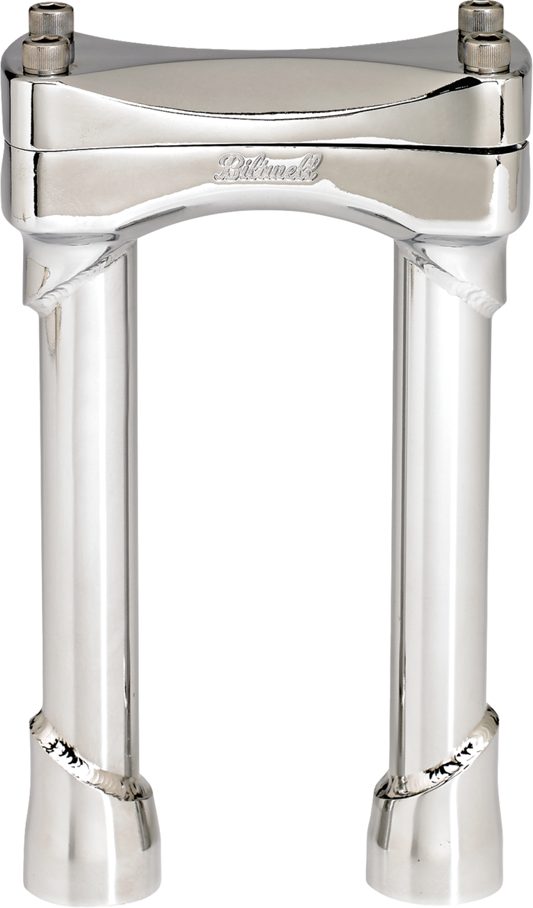 BILTWELL Murdock Handlebar Risers - 8" / Chrome 0602-1568