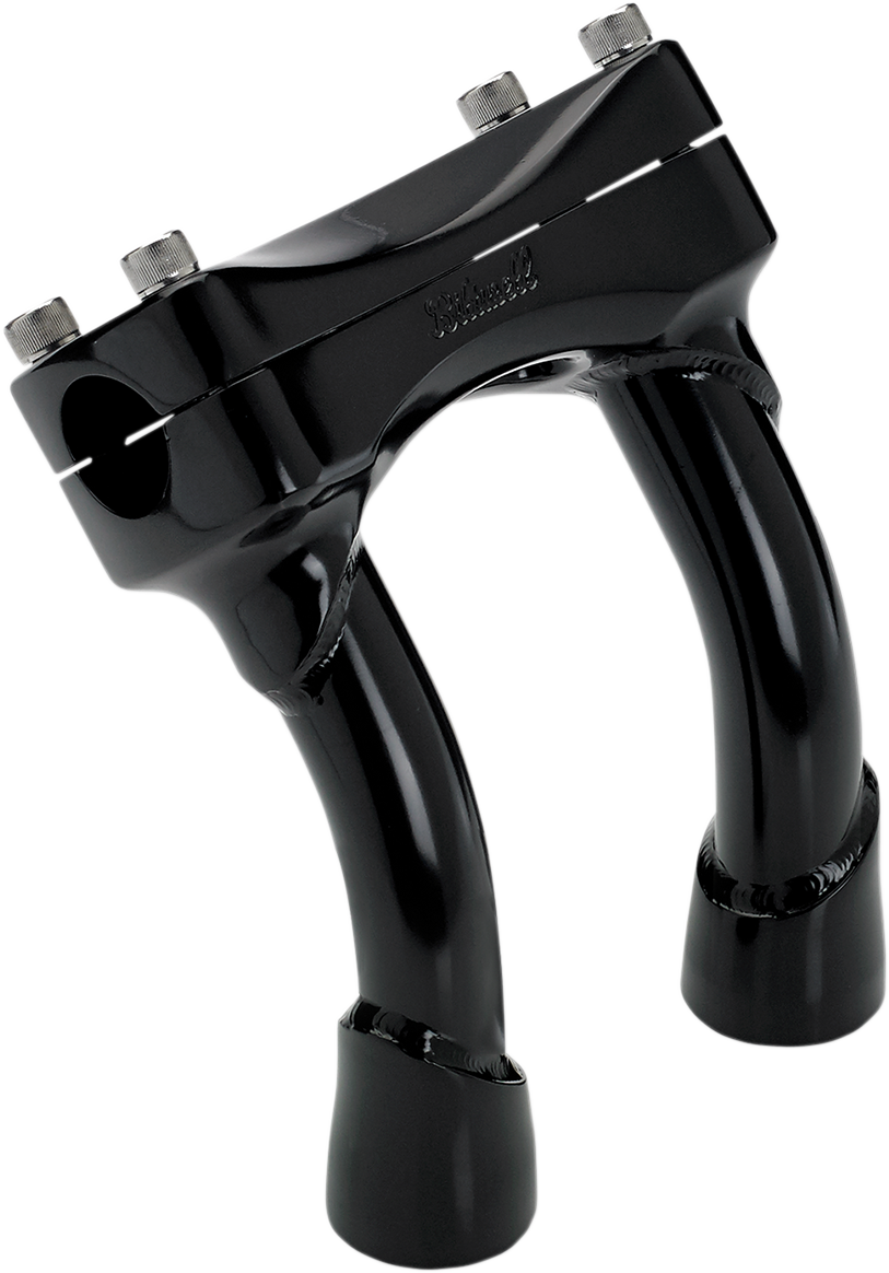 BILTWELL Murdock Handlebar Risers - Pullback / 6" / Black 0602-1065