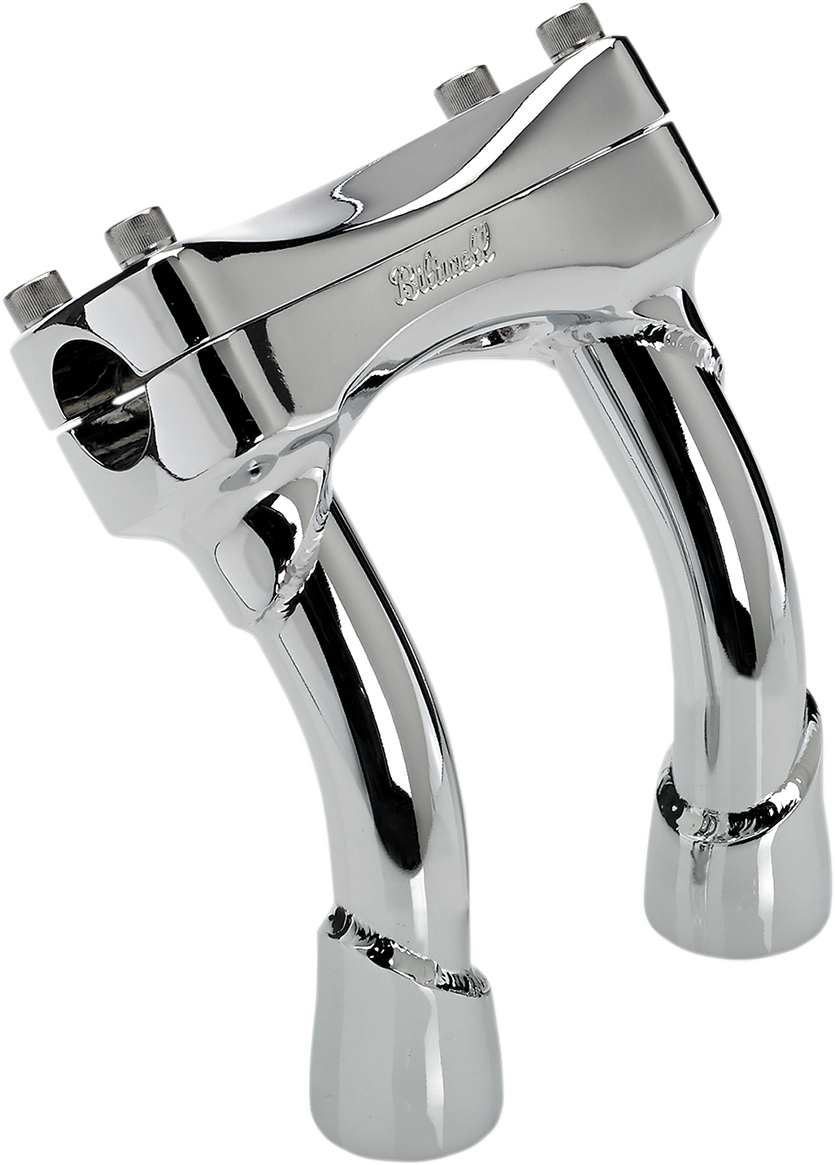 BILTWELL Murdock Handlebar Risers - Pullback / 6" / Chrome 0602-1064