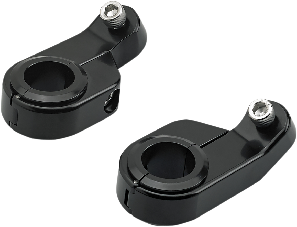 BILTWELL O/S Speed Clamps - Black Electroplated / Angled 2210-0518