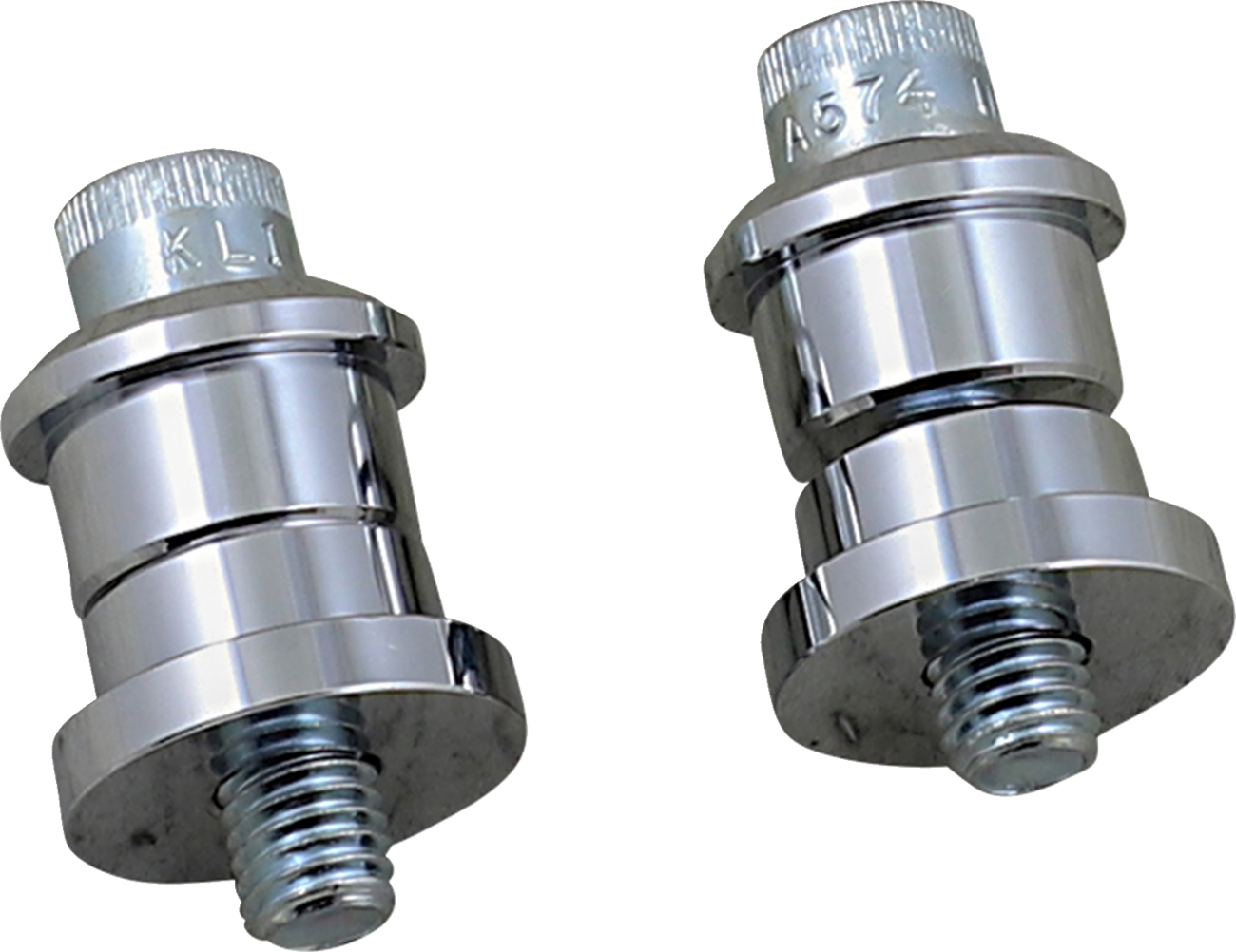 BILTWELL Riser Bushings - Solid / Chrome 0604-0223