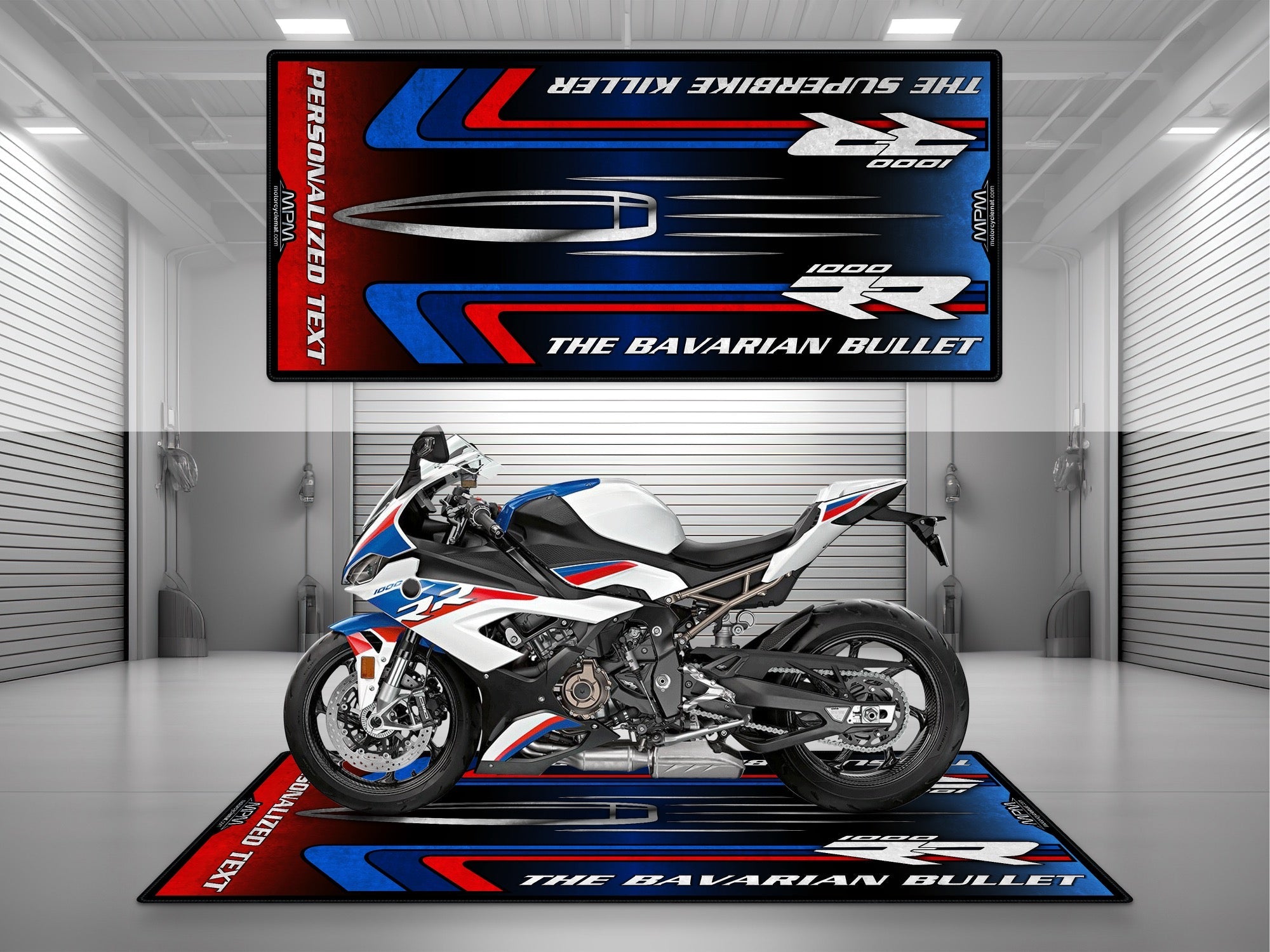 MPM Motorcycle Mat for BMW S1000RR "The Bavarian Bullet" - MM7244