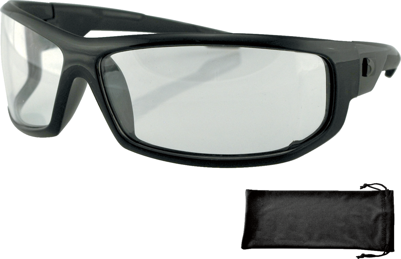 BOBSTER AXL Sunglasses - Gloss Black / Clear Lens 2610-0607