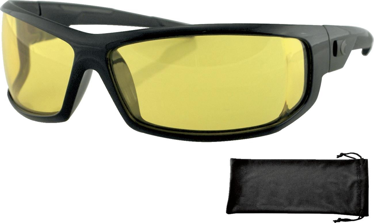BOBSTER AXL Sunglasses - Gloss Black / Yellow Lens 2610-0608