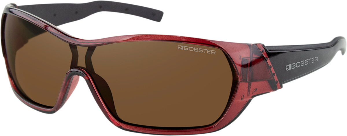 BOBSTER Aria Sunglasses - Gloss Clear Burgundy / Brown Lens 2610-1387
