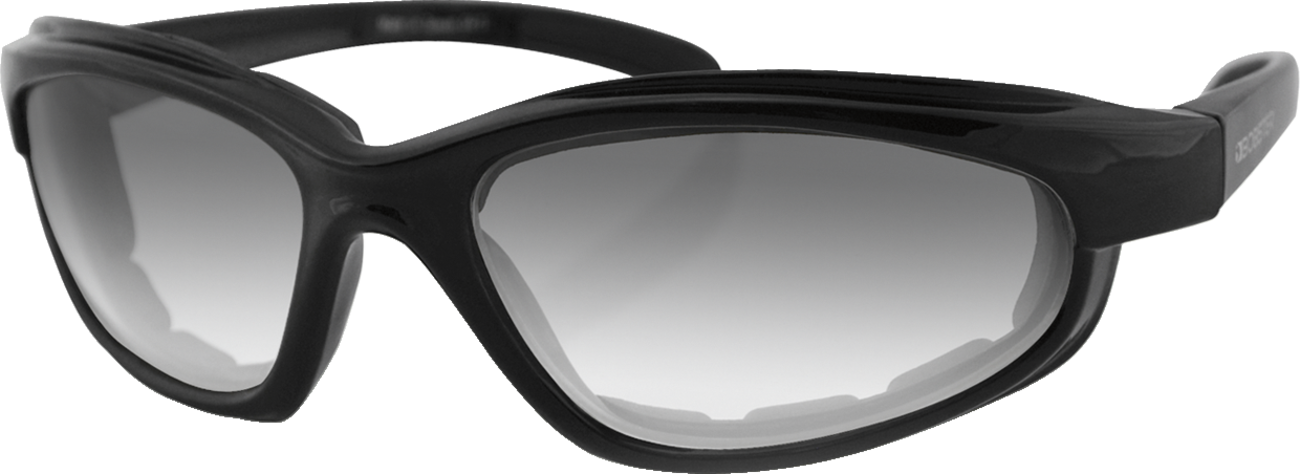 BOBSTER Fat Boy Sunglasses - Gloss Black / Clear Photochromic Lens 2610-0192