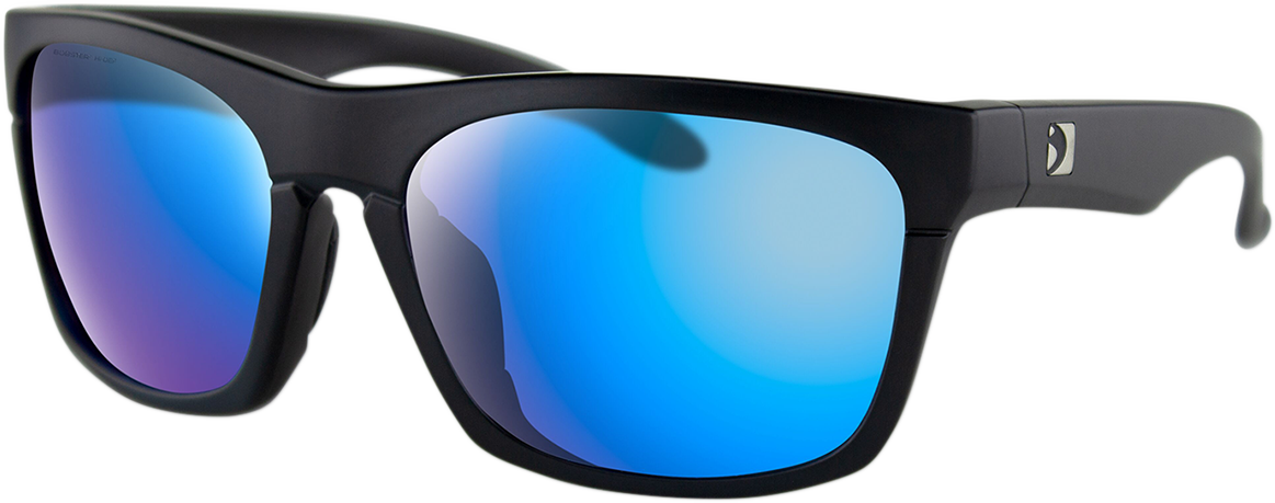 BOBSTER Route Sunglasses - Matte Black / Purple HD Light Blue Revo Mirror Lens 2610-1183