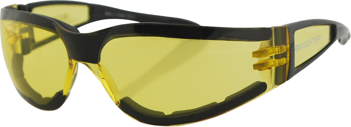 BOBSTER Shield II Sunglasses - Gloss Black / Yellow Lens 2610-0851