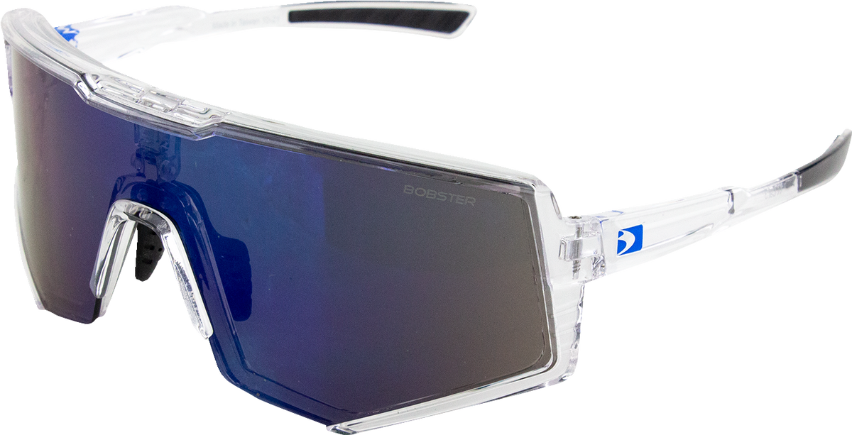 BOBSTER Sprocket Sunglasses - Crystal Clear / Blue Mirror Lens 2610-1487