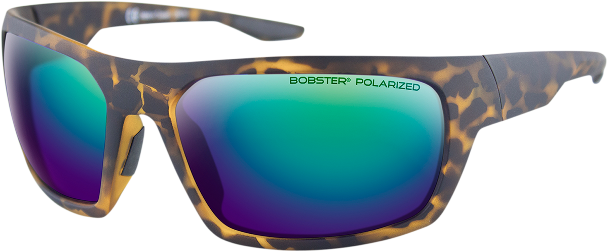 BOBSTER Trout Sunglasses - Matte Brown Tortoise / Brown Polarized Green Revo Mirror Lens 2610-1286