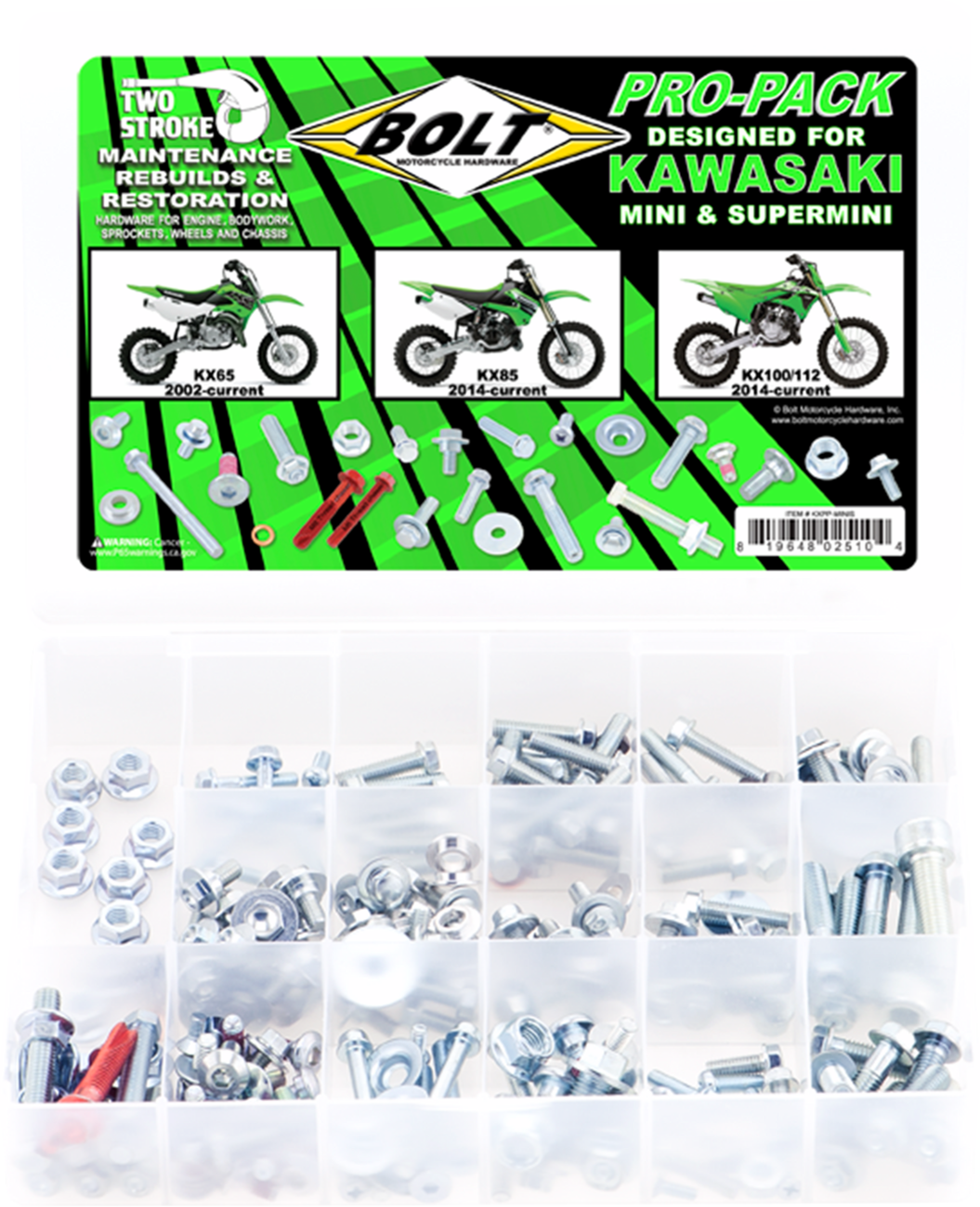 BOLT Hardware - Pro Pack / Kawasaki KX 65/85/100/112 2401-1719