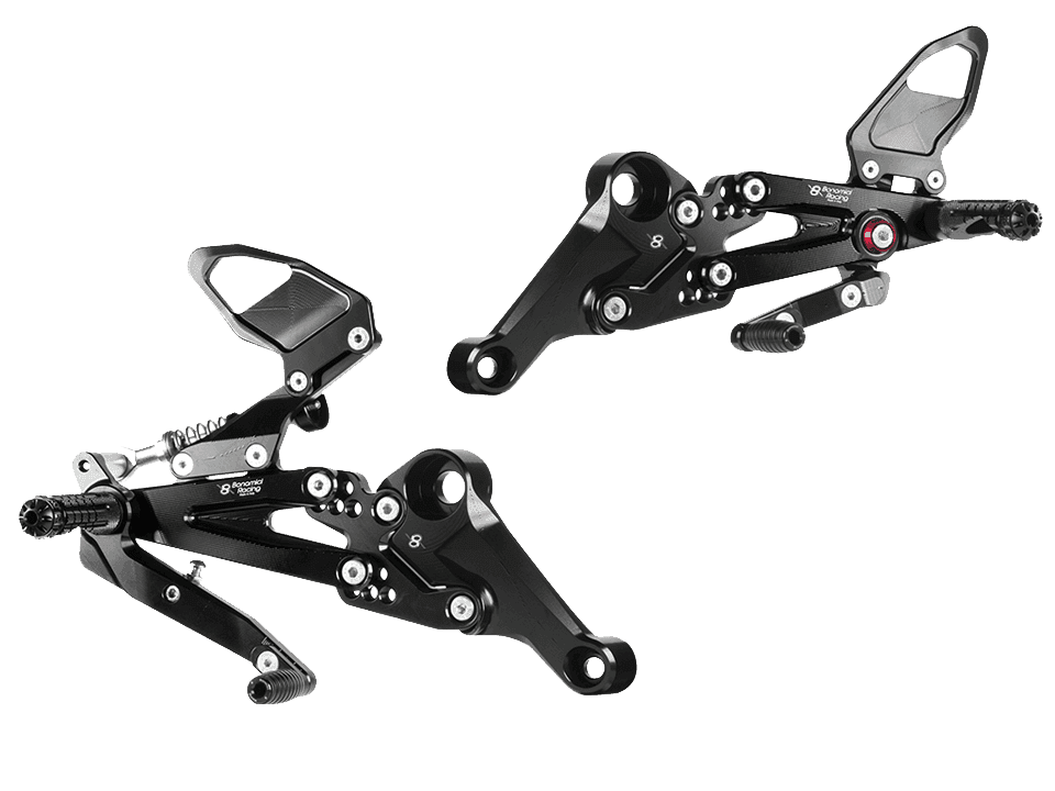 Bonamici Aprilia RS 660 Rearsets (w/Carbon Fiber Heel Guards)