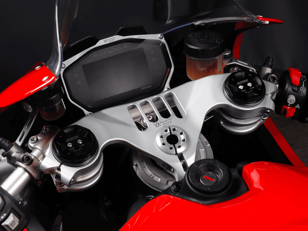 Bonamici Triple Tree Clamp Ducati Panigale V2 (SingleArm Rear) (Black)