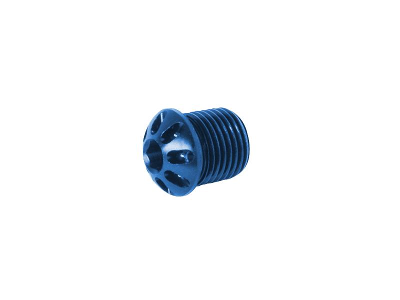 Bonamici Fixed Footpeg Caps (Blue) (1/pr)