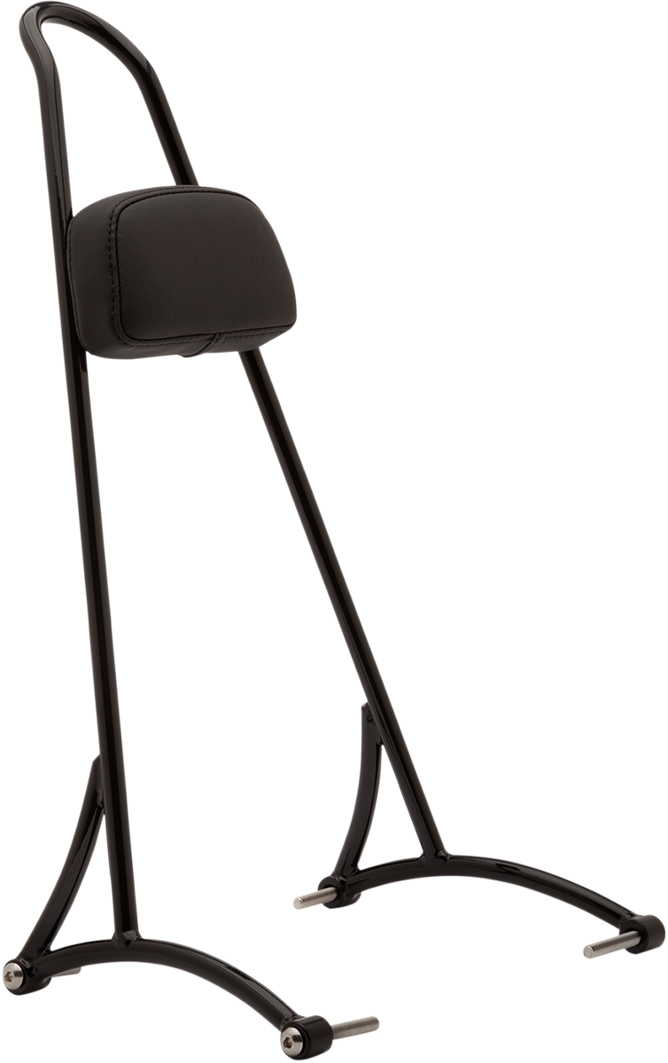 BURLY BRAND 20" Tall Sissy Bar - Black / HD Sportster '04-'22 1501-0450
