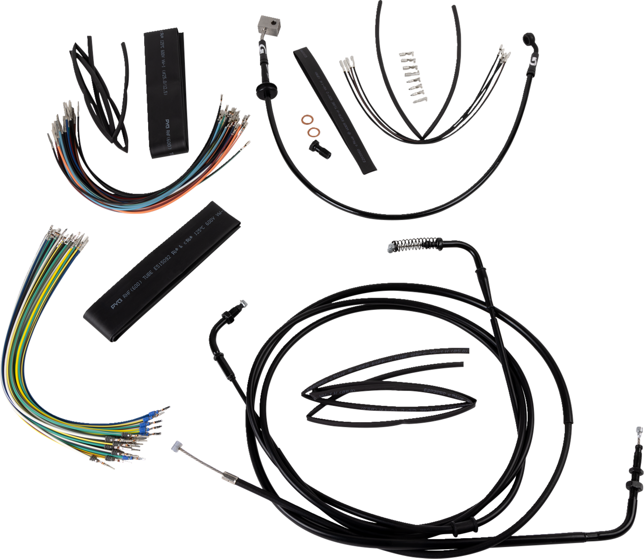 BURLY BRAND Extended Cable Kit - 12" Ape Hanger / Rebel 0662-1092