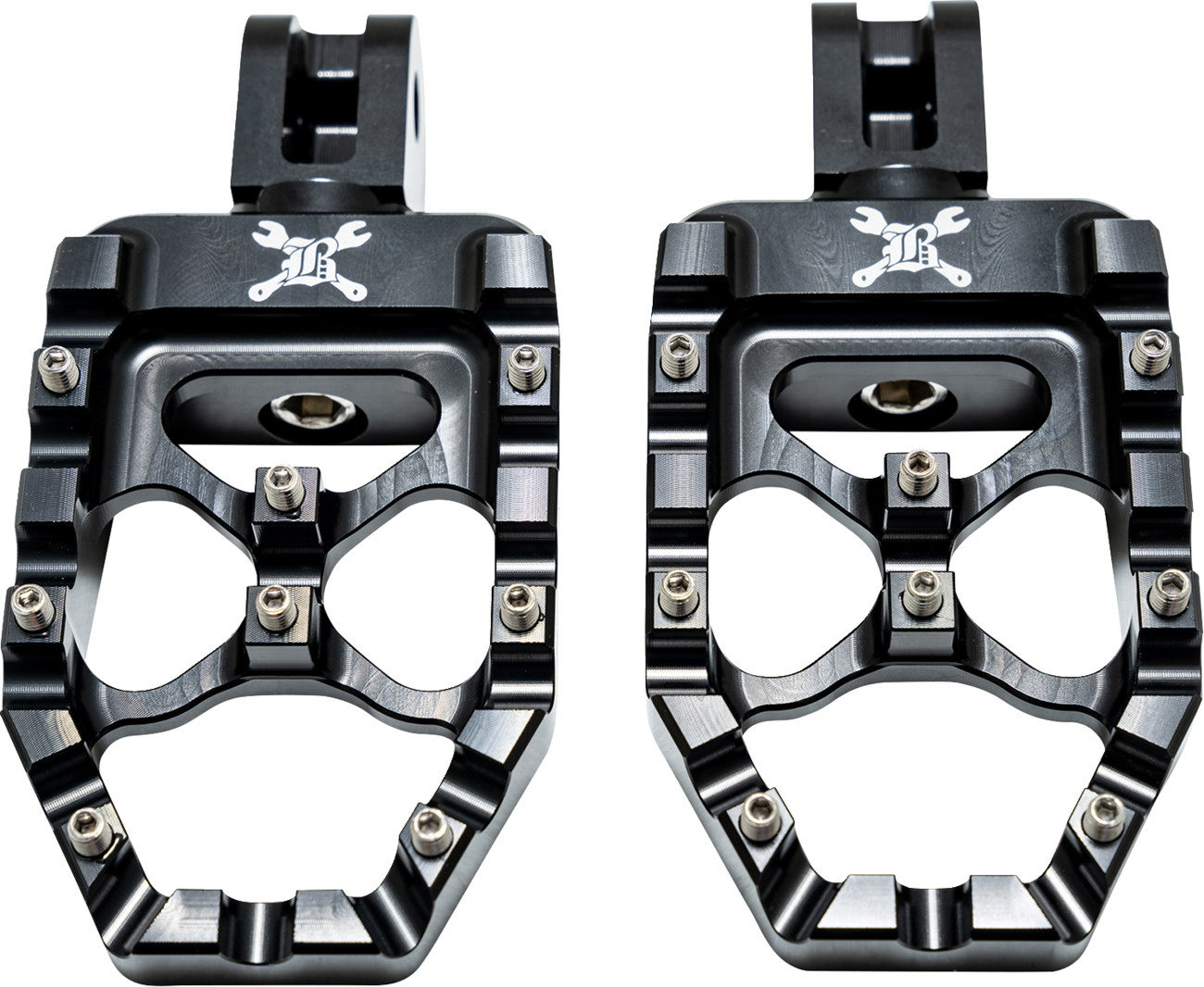 BURLY BRAND MX Evolution Passenger Pegs - Black / Softail 1620-2729