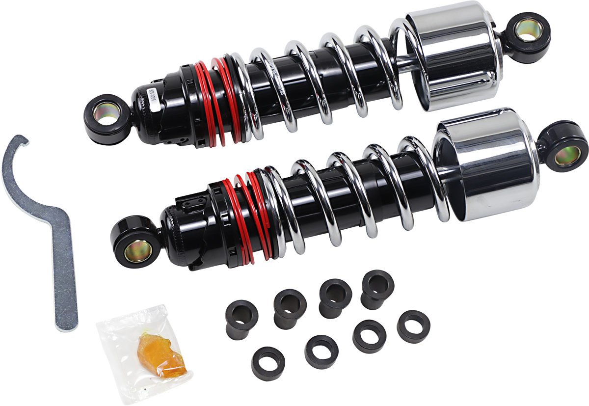 BURLY BRAND Slammer Plus Shocks - 10.5" / Chrome / XL 1310-1967