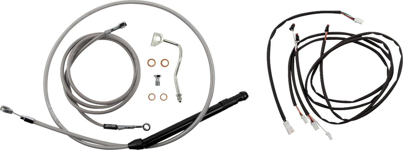 BURLY BRAND Touring Model Control Kit - Gorilla Ape Hanger / 14" / Stainless Steel 0662-1154