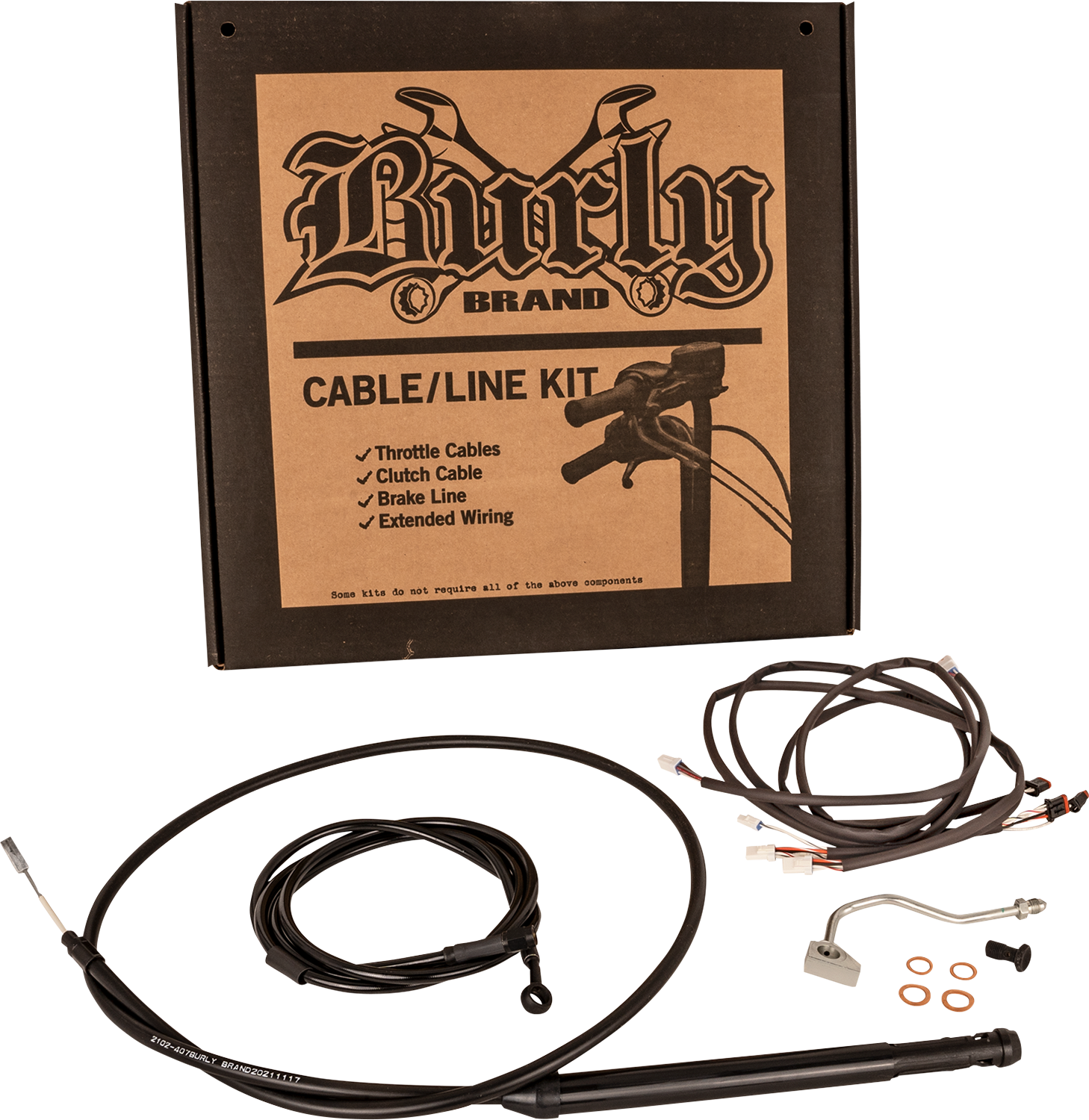 BURLY BRAND Touring Model Control Kit - Gorilla Ape Hanger / 16" / Black 0662-1152