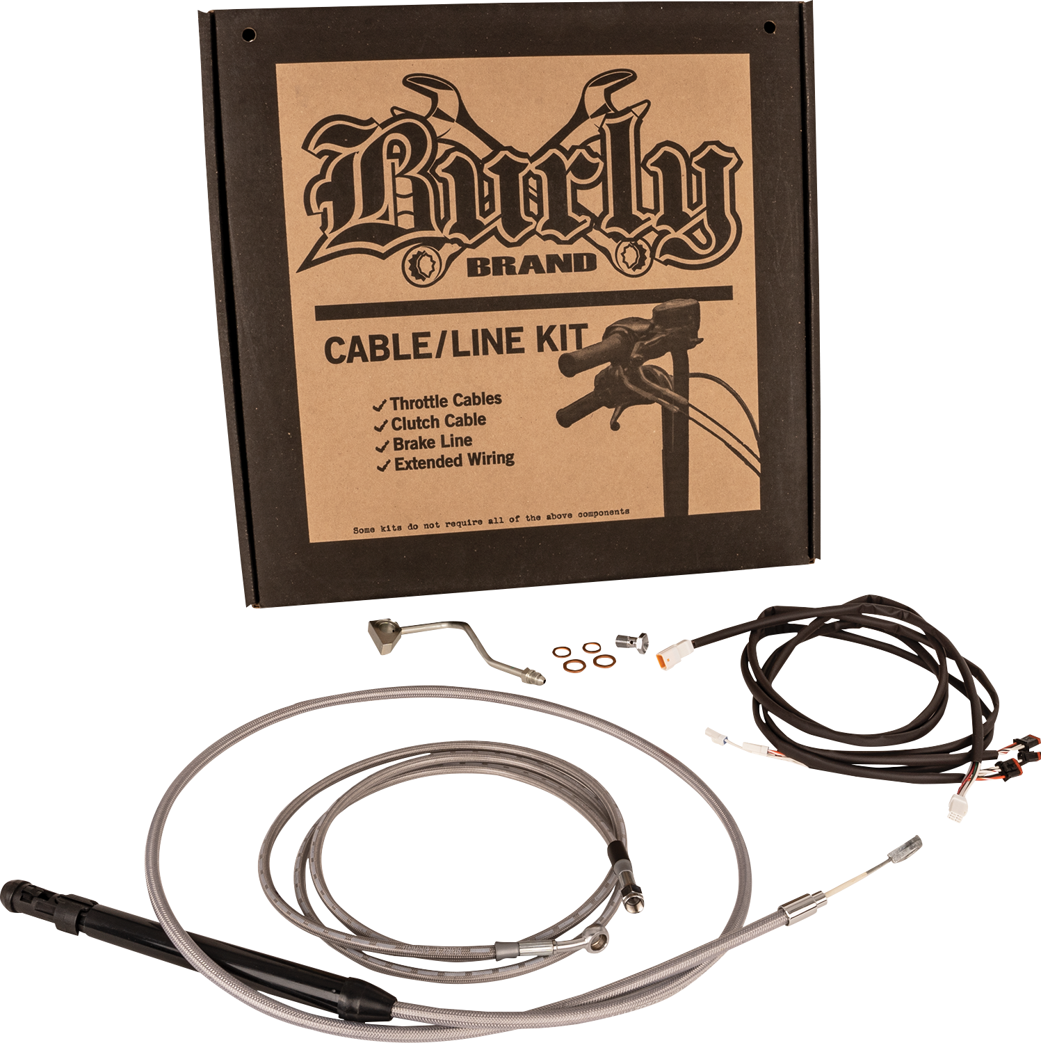 BURLY BRAND Touring Model Control Kit - Gorilla Ape Hanger / 16" / Stainless Steel 0662-1155