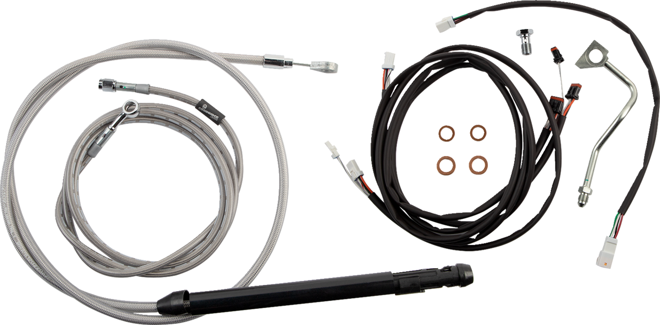 BURLY BRAND Touring Model Control Kit - Gorilla Ape Hanger / 18" / Stainless Steel 0662-1156