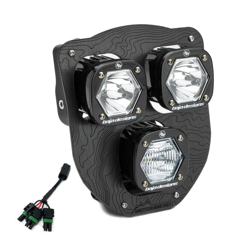 Baja Designs 2024-2025 Husqvarna FE-S Triple S1 Hydra (D/C) LED Headlight Kit w/ Hi-Low Harness - Clear - 387019
