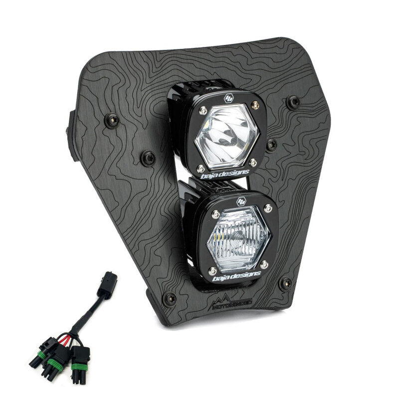 Baja Designs 2024-2025 KTM EXC-F Dual S1 Gemini (D/C) LED Headlight Kit w/ Hi-Low Harness - Clear - 387014