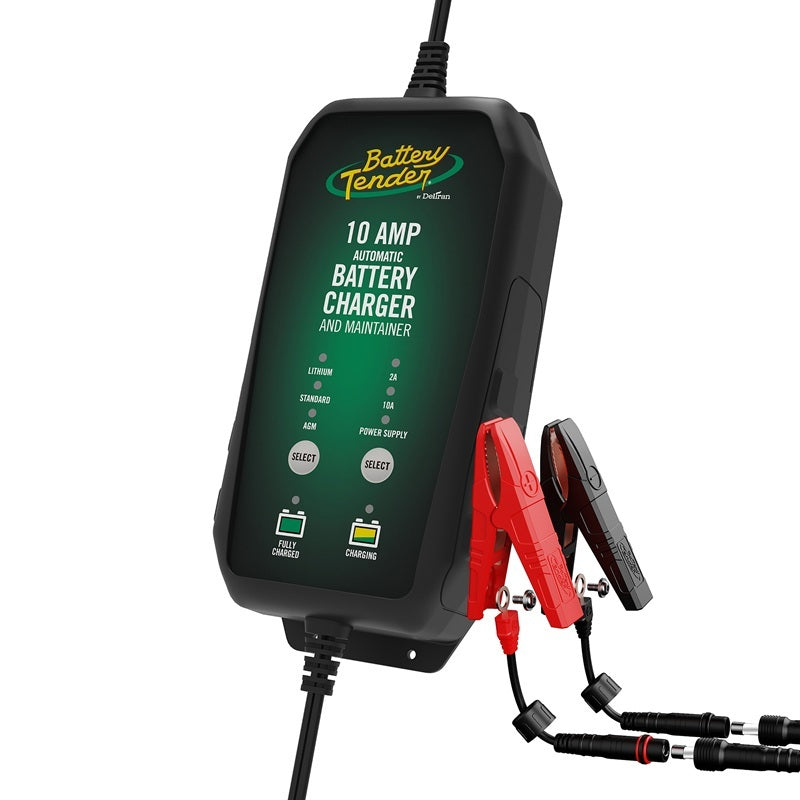 Battery Tender 10A Power Tender Selectable 12V Battery Charger - 022-1006-DL-WH