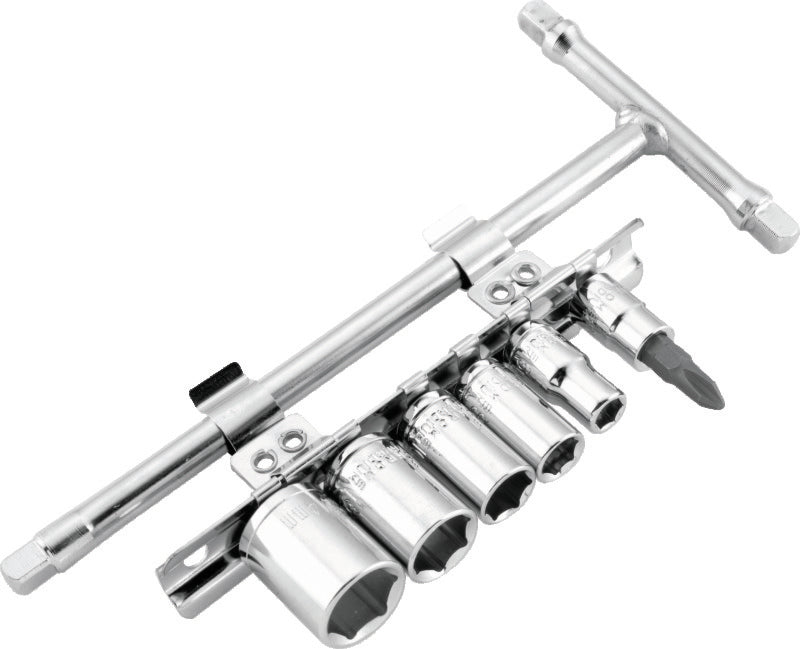 BikeMaster 1/4in Drive T-handle Set (6mm/8mm/10mm/12mm/14mm/#2 Phillips) - 151546