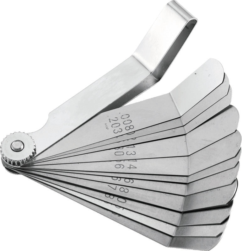 BikeMaster 12-Blade Angled Combination Tappet Feeler Gauge Set - Pack of 3 - 151525