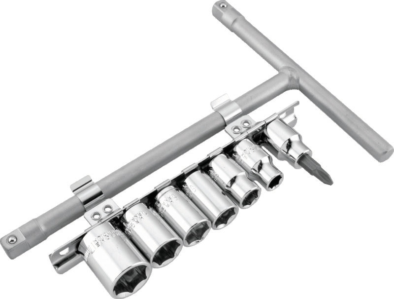 BikeMaster 3/8in Drive T-handle Set (8mm/10mm/12mm/13mm/14mm/17mm/#2 Phillips) - 151547