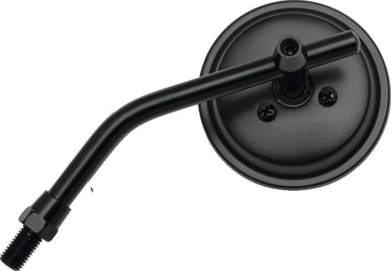 BikeMaster 3in Adjustable Round Mirror 10mm - Each - Black - 600803