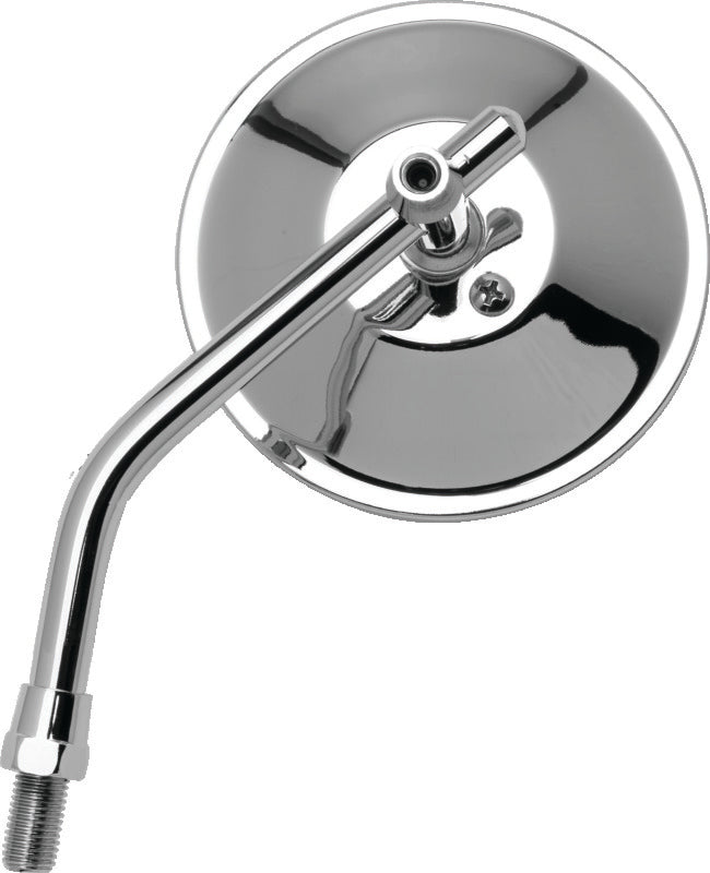 BikeMaster 4in Adjustable Round Mirror 10mm - Each - Chrome - 600800