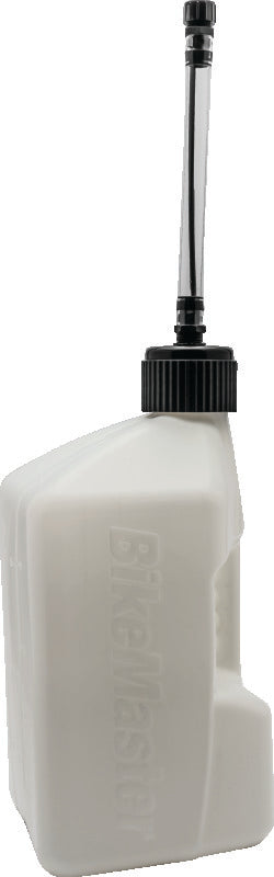 BikeMaster 5 Gallon White Jug Black Cap w/ Auto Shut Off Hose - 151060