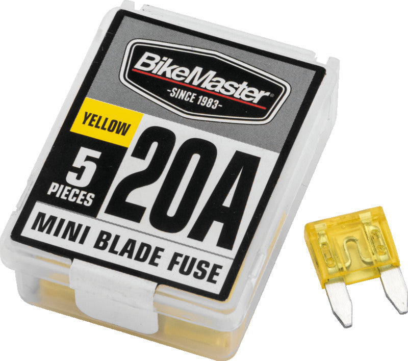BikeMaster 5Piece 20A Replacement Mini Blade Fuse - 152446