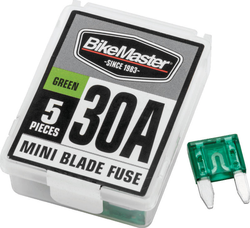 BikeMaster 5Piece 30A Replacement Mini Blade Fuse - 152448