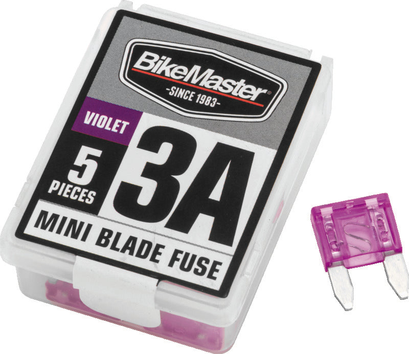 BikeMaster 5Piece 3A Replacement Mini Blade Fuse - 152441