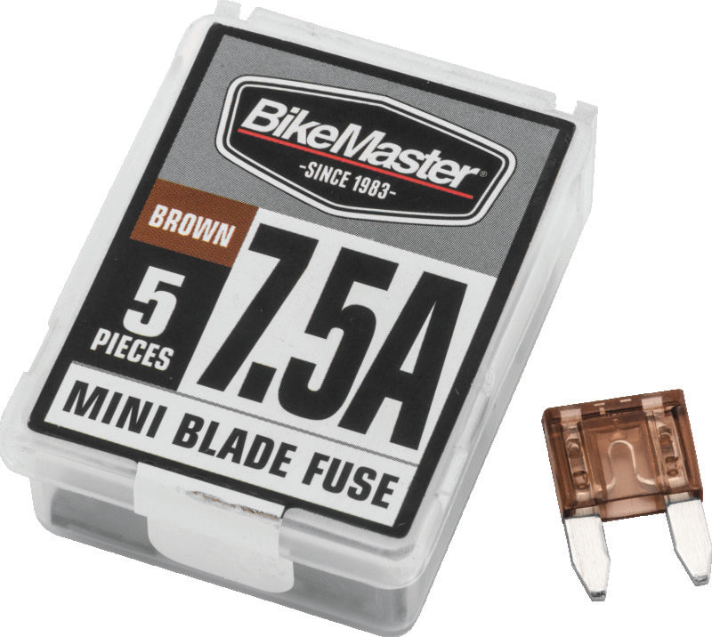 BikeMaster 5Piece 7.5A Replacement Mini Blade Fuse - 152443