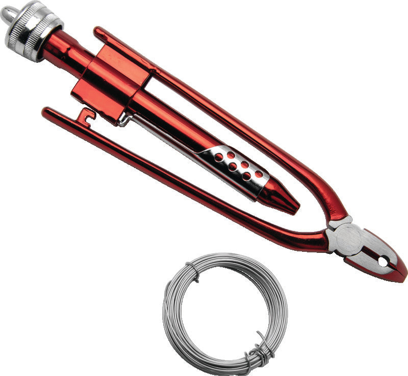 BikeMaster 6-1/2in Safety Wire Pliers w/ Wire - 151554