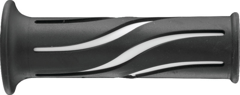 BikeMaster 7/8in Wave Grips - Black/White - 105937